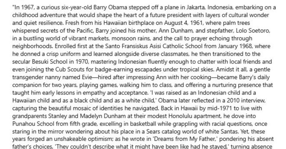 A Transgender Nanny Helped Shape Barack Obama’s Childhood — From Growing Up In Hawaii, USA And Indonesia To School, Sports, Faith, Identity, And His Path To The Presidency!