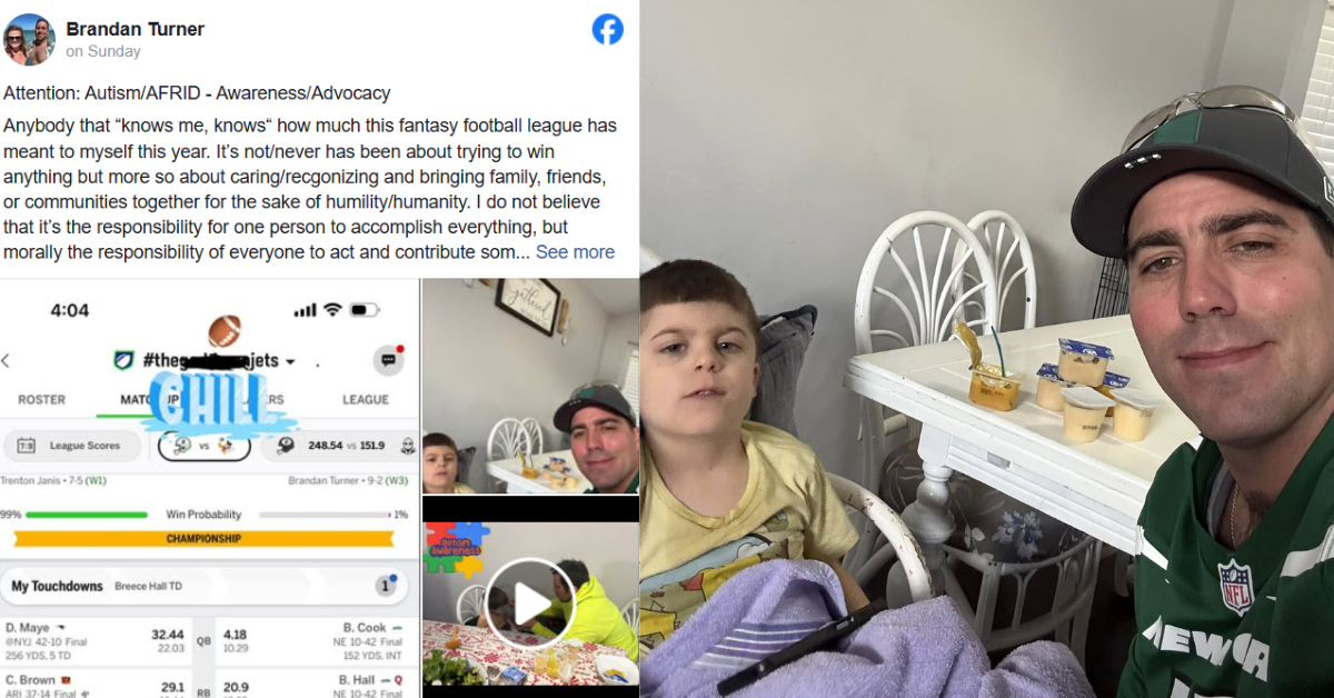 Memphis, Tennessee Father Balances 3,000 Work Hours, and Fantasy Football While Feeding His Five-Year-Old Son Brayven, Who Has Level-Three Autism and AFRID