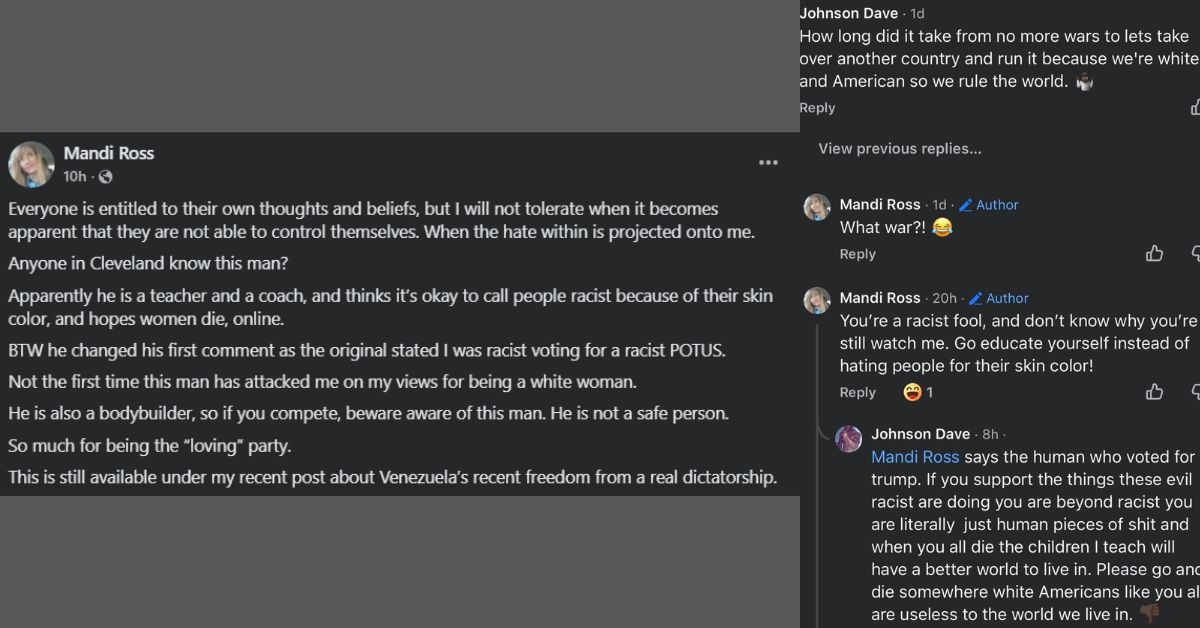 Cleveland Coach Allegedly Calls Woman Racist Online, Wishing Death on Women and Targeting Her for Being White