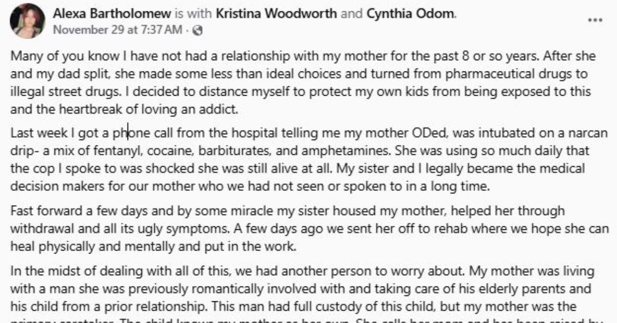 Chesapeake, VA Estranged Mother Survives From Overdose, and the Child Who Knows Her as Mom Finally Gets a Chance to Play Softball!