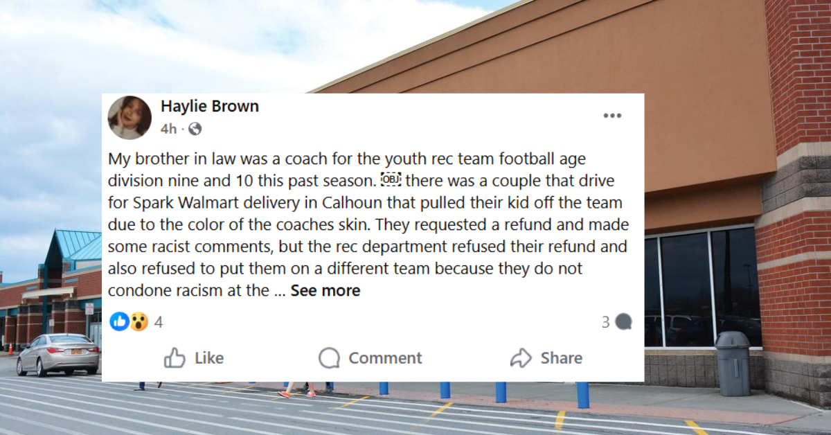Georgia Football Family Harassed by Racist Walmart Delivery Driver After Refusing to Refund or Move Their Child