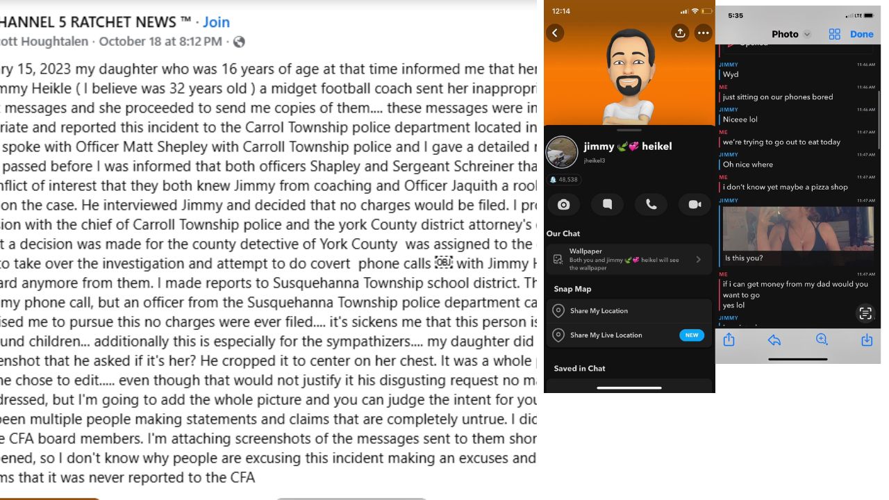 Parent Accuses Youth Football Coach of Sending Inappropriate Snapchats to 16-Year-Old Girl