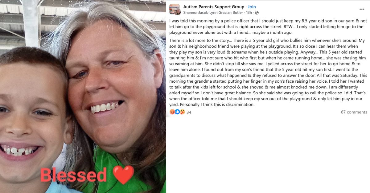 Indiana Playground Dispute: Mom Says Police Suggested Her Autistic Son Stay Home After Bullying Incident