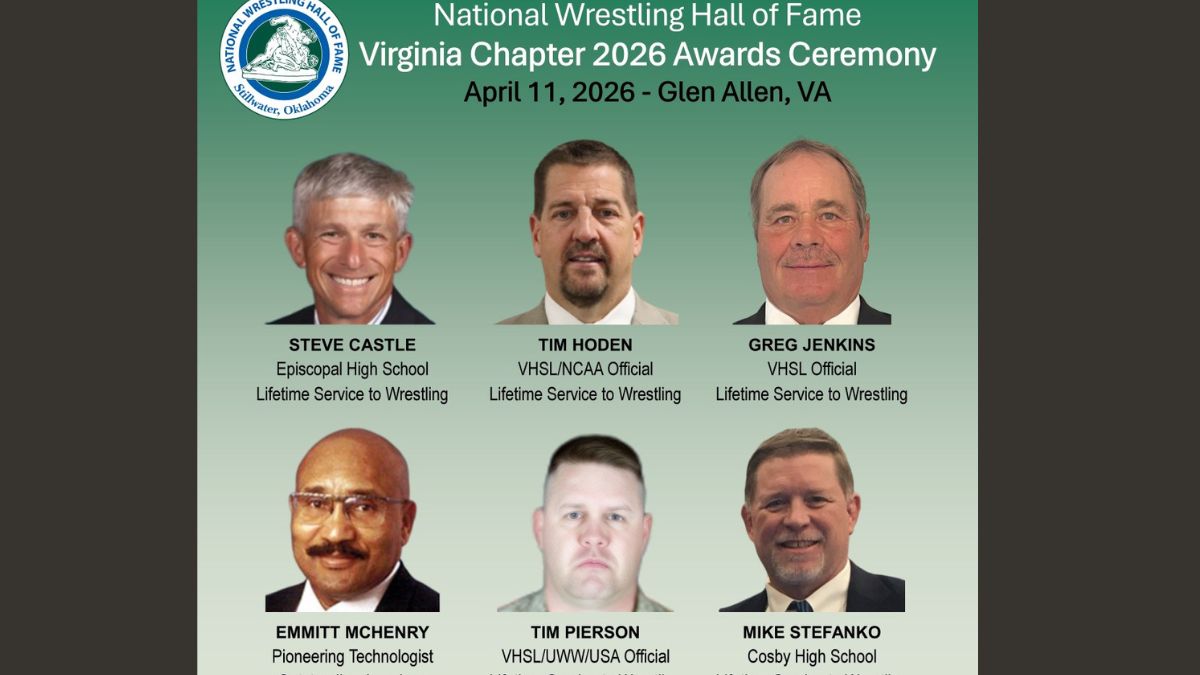 Virginia Wrestling Honors Legends: Castle, Hoden, Jenkins, McHenry, Pierson, and Stefanko for Decades of Service, Championship Legacy, and Global Impact